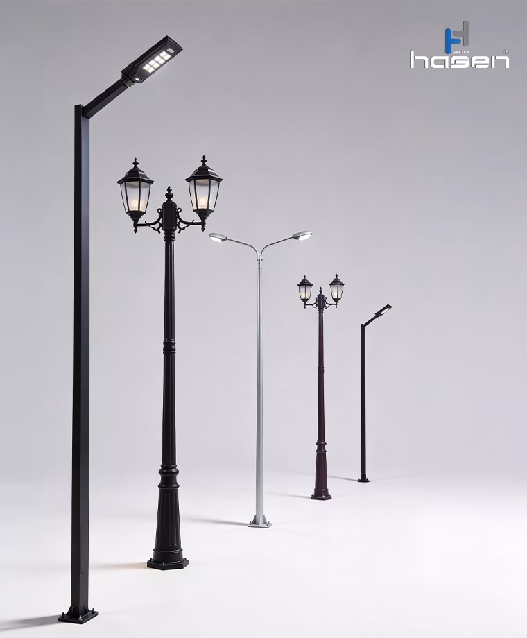 outdoor lighting poles